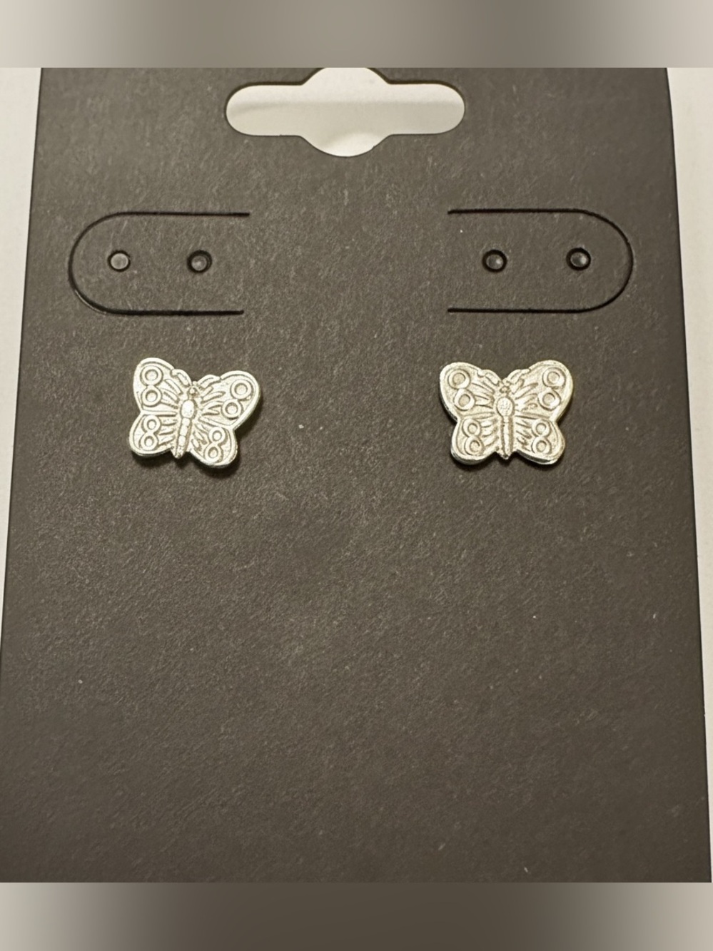Butterfly Studs Vintage 80s 90s Sterling Silver Earrings
